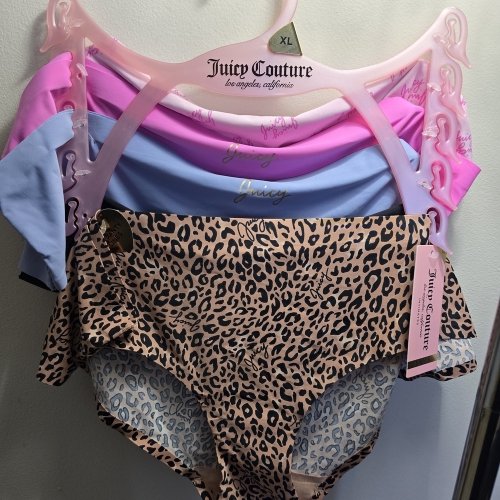 Juicy Couture Leopard Print and Solid Bikini Set